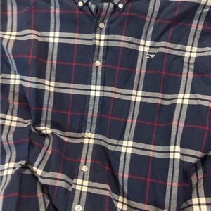 Vineyard Vines Blue and Red Plaid Shirt